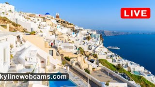 🔴 Recorded live footage webcam from Santorini  Greece [upl. by Naitirb]