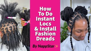 Tutorial Crochet Instant Locs  Loc Extension Install [upl. by Avlasor]