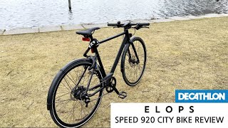 Decathlon ELOPS Speed 920 City Bike Stadsfiets Review [upl. by Ojoj]