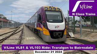 VLine VL81 amp VL103 Ride Traralgon to Bairnsdale [upl. by Dnalyar]