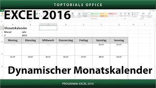 Dynamischen Monatskalender erstellen  Download Excel [upl. by Teena]