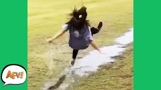 Slip Slide and FAIL 😂  Funniest Fails  AFV 2020 [upl. by Eelsew208]