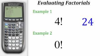 TI Calculator Tutorial Factorials [upl. by Bertelli]