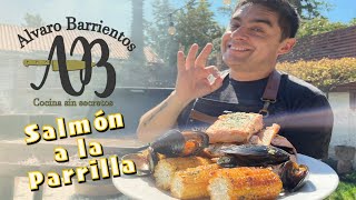 SALMÓN A LA PARRILLA Como hacer el mejor salmón asado a la parrilla  Alvaro Barrientos [upl. by Hallam]