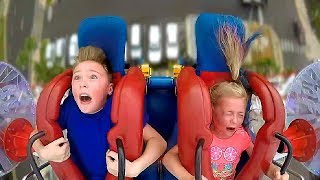 KIDS  Siblings 4  Funny Slingshot Ride Compilation [upl. by Airdnek]