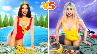 Rich Girl vs Poor Girl  Types of Rich vs Broke Students in School and Epic Situations by RATATA [upl. by Aikemahs]