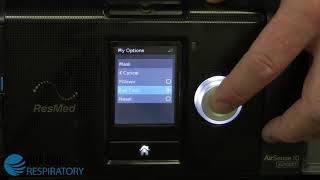 ResMed AirSense 10 Menu Interface [upl. by Klarika]