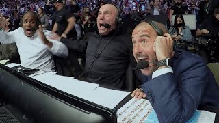 UFC 261 Commentator Booth Reactions [upl. by Arorua]